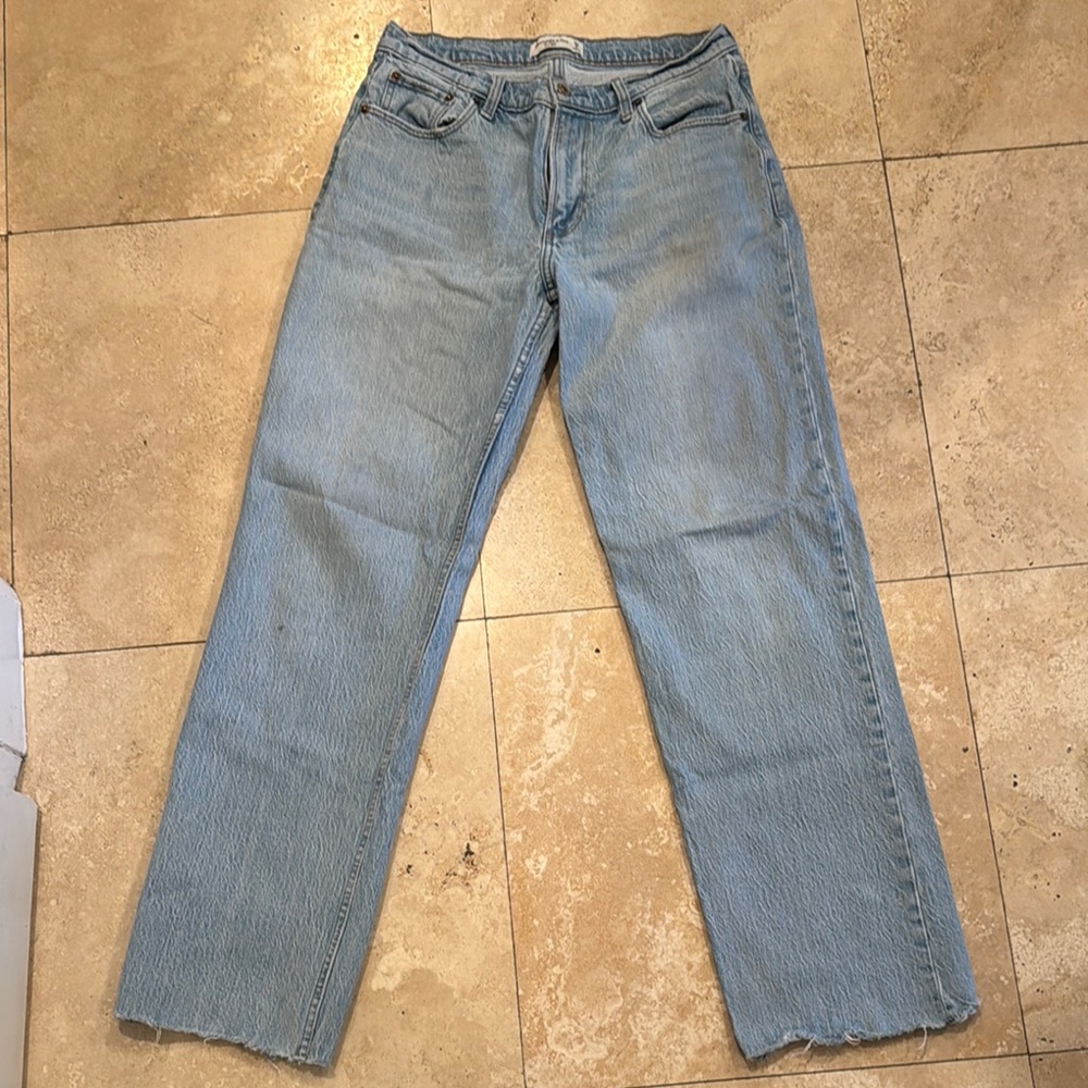 Abercrombie & Fitch Blue Straight Leg Jeans